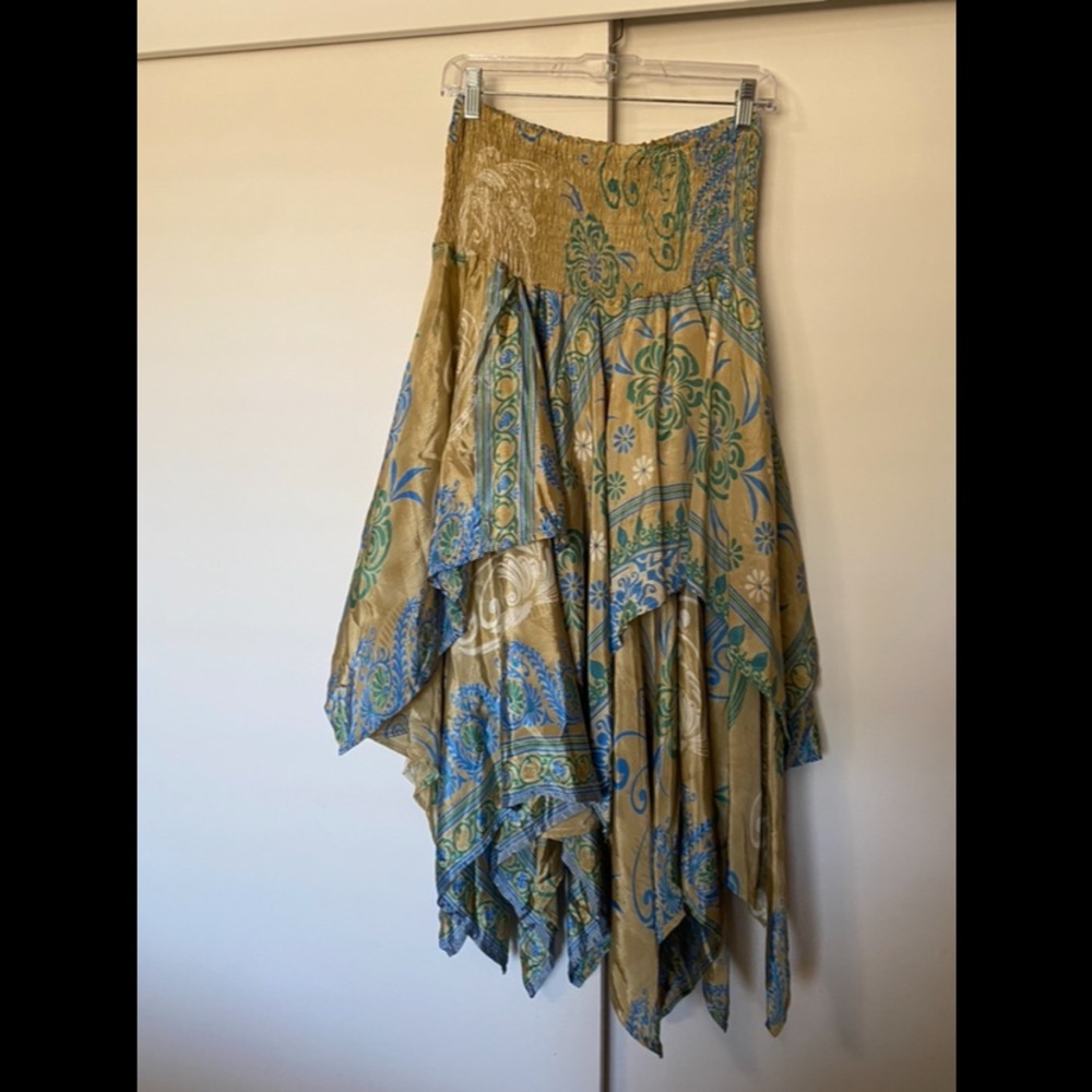Kantha Bae silk pixie skirt